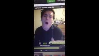 Cody Carson singing Young Volcanoes on YouNow