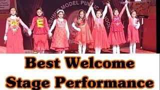 Best 2023 welcome song Stage  performance kashmir Model public college Chitra Topi bagh ajk