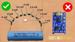 Diy lithium ion Battery Charging Circuit Using IN4007 Diode