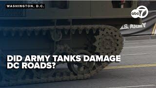 Engineers inspect damage after Army parade tanks rolled through DC