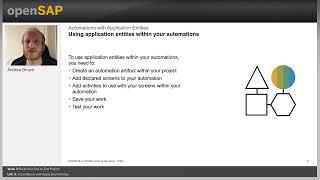 Automations with Application Entities - W3U3 - Bot Building with SAP Intelligent RPA 2.0