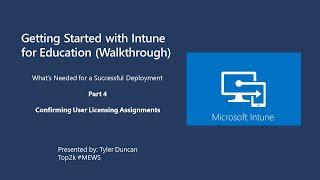 Confirming Intune User Licensing