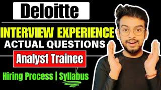 Deloitte Latest Interview Experience | NLA | Deloitte Actual Interview Question | Fresher