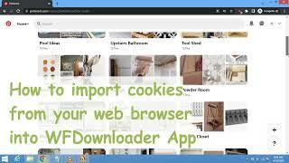 How to import browser cookies into WFDownloader App