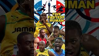 Five Fastest Human Usain Bolt Yohan Blake Tyson Gay Asafa Powell Justin Gatlin 100m Olympic