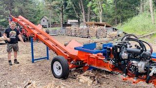 A Log Splitter Like No Other - The Eastonmade 37D with Attached Conveyor