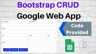 Google Web App - Bootstrap CRUD