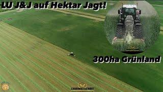 LU J&J auf Hektar Jagt! 300ha Grünland - GPS Mähen 2023 NEW Fendt 930 Black Beauty & Claas Mähkombi