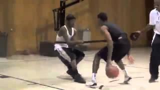 Hard basketball training 100%