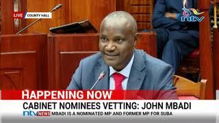 WATCH: Vetting of Treasury CS nominee John Mbadi