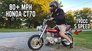 190cc Honda Trail 70 First Ride! 19HP Restomod Honda CT70 Build