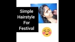 SIMPLE HAIRSTYLE FOR FESTIVAL|Prithika Pulavendran