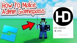 How to Make Kohl's/HD Admin Gamepass for Roblox Games! (2024)