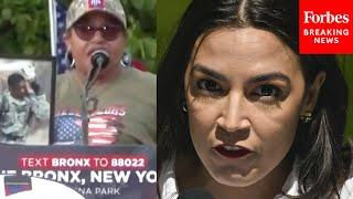 JUST IN: Trump Supporter Madeleine Brame Slams AOC At His Rally In The Bronx