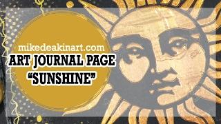 How to: Art Journal Page - Sunshine