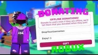 DONATING ROBUX IN PLS DONATE LIVE150k+donated