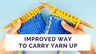 Improved Way to Carry Yarn Up When Knitting Back and Forth