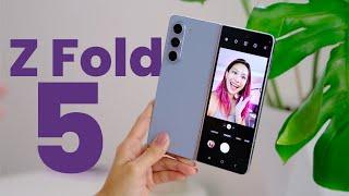 Samsung Galaxy Z Fold 5 IN ICY BLUE  |  Camera tour, unboxing & impressions