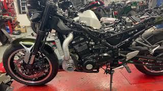 Kawasaki Z900RS turbo system. Big CC Racing