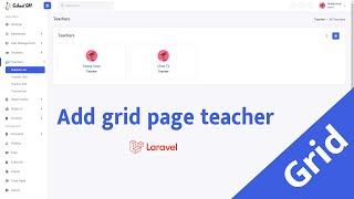 Add Grid page teacher Laravel 9 | School System