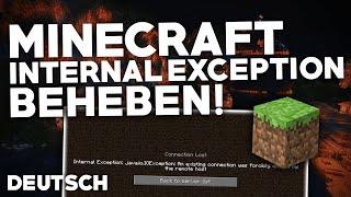 Minecraft: INTERNAL EXCEPTION Fehler BEHEBEN! | Problemlösung | Deutsch | 2024