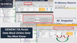 SC10. Siemens TIA Portal Data Block Online Data - You Must Know