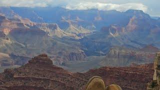 John Allgood and Daisy the Venice Healer at the Grand Canyon