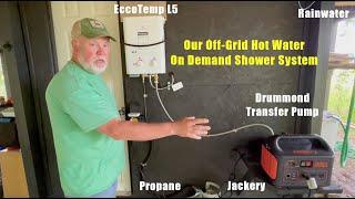 Our Off Grid Hot Water Shower Solution | Eccotemp