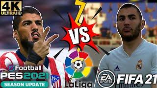 LA LIGA | FIFA 21 VS PES 2021 (DREAM PATCH ) | PC | ULTRA 4K 60FPS