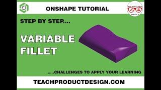 Onshape Tutorial. How to create a VARIABLE Fillet- using points.