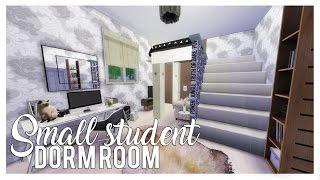 The Sims 4: Room Build | Small Student Dorm Room + Download!