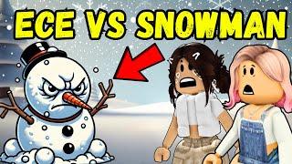 ECE VS DEV KARDAN ADAM AYŞEM ECE ARIARIGİLLERROBLOX SNOWMAN SIMULATOR