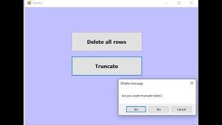 VB.net: Delete all rows and truncate table in database