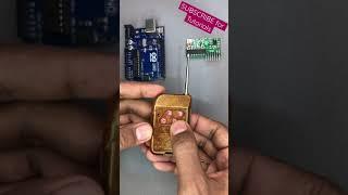 Wireless 4 Channel RF Remote Control with Arduino | Wiress RF Remote | 433Mhz Remote Control #shorts