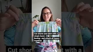 How to add shorts to a skirt when sewing in order to prevent wardrobe mishaps - great hack for kids