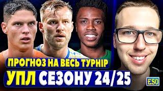 Прогноз на УПЛ 24/25 ! Підсумкова таблиця, де дивитися УПЛ ? Єврокубкові місця !