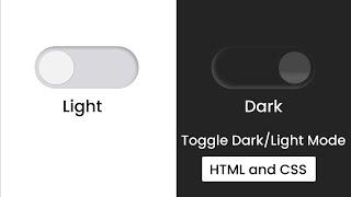 How to make Toggle Button with Dark/Light Mode in HTML & CSS | Dark/Light Mode in HTML & CSS