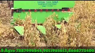 reaper machine demo video in Soyabean baramati