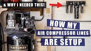 How I Setup My Air Compressor Lines & Installing Air Dryer | JIMBO'S GARAGE