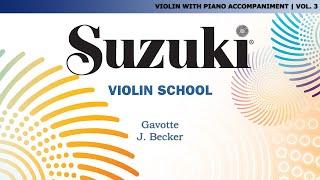 Suzuki Violin 3 - Gavotte - J. Becker [Score Video]