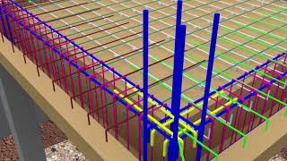 Two way solid slab reinforcement layout.(//solid slab reinforcement details)