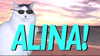 HAPPY BIRTHDAY ALINA! - EPIC CAT Happy Birthday Song