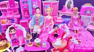 12 Minutes Satisfying with Unboxing Cute Pink Princess House Toys Play Set Review Toys | ASMR