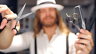 [ASMR] Rude English Barbershop  Full treatment (Cut, Wash & Style)