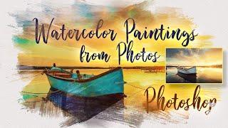 Photoshop: Transform Your PHOTOS into WATERCOLOR  paintings!