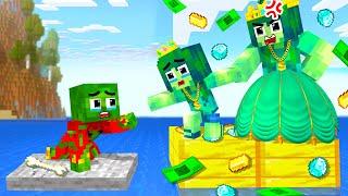 Monster School : Zombie x Squid Game PRINCESS wanna LOVE A POOR BOY ! - Minecraft Animation