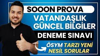 SOOON PROVA I VATANDAŞLIK/GÜNCEL DENEME SINAVI I ENES HOCA