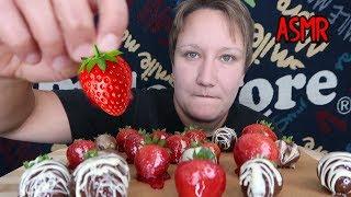 ASMR ~ Candied + Chocolate Strawberries || Mouth Sounds