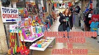 Antalya Hidden Gems From Kaleiçi to Atatürk St. 25 Feb 2025 #antalya #downtown #shopping #türkiye