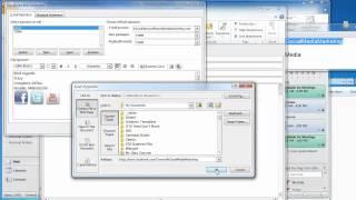 Adding Social Media icon links to an Email Signature in Outlook 2010